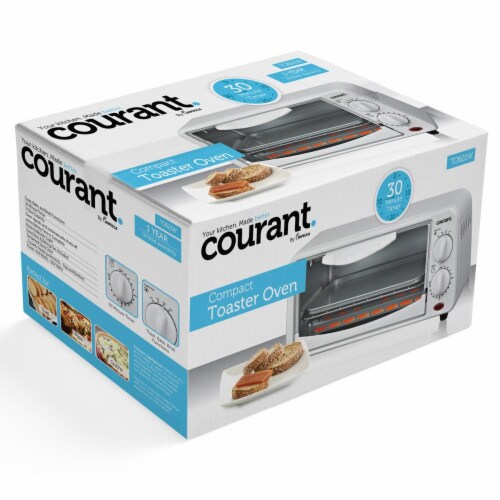 Courant Personal Compact 2-Slices Toaster Oven, White TO-621, 1 UNIT -  Baker's