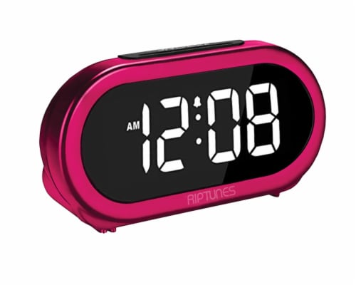 Riptunes 1.4  Display Alarm Clock w/5 sound settings - Pink Perspective: right