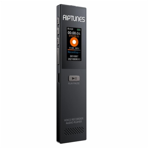 32GB Digital Voice Recorder and MP3 Player, Record, Audio Playback, Built-In Speaker Perspective: right