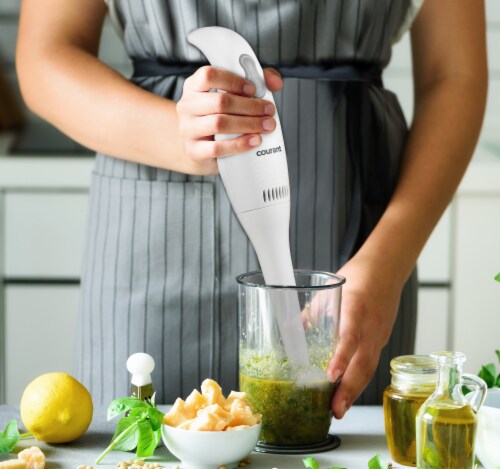 Courant CHB-2001CW 2 Speed Electric Hand Blender with 30 Oz Measuring Cup, White Perspective: right