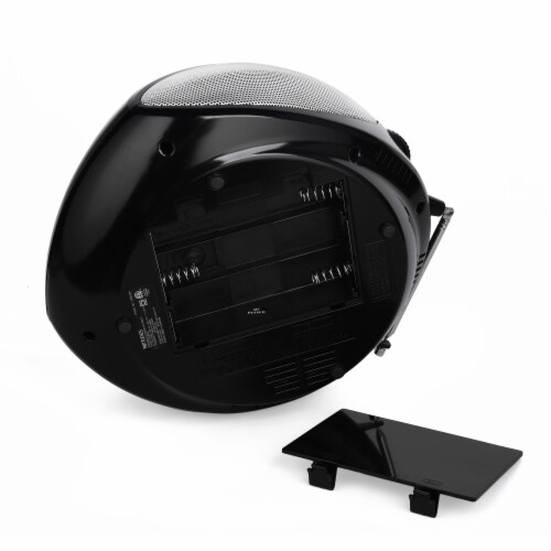 Riptunes CD player Boombox- Portable Black Aux-In CD Boombox, AM/FM Radio- Black Perspective: right