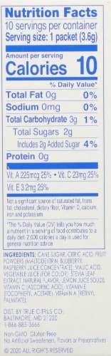 True Lemon® Kids Blue Raspberry Drink Mix Packets Perspective: right