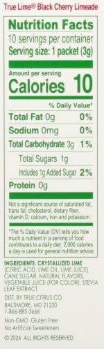 True Lime® Black Cherry Limeade Drink Mix Packets Perspective: right