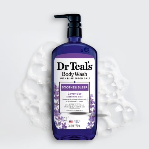 Dr Teal's Pure Epsom Salt Soothe & Sleep Lavender Body Wash Perspective: right