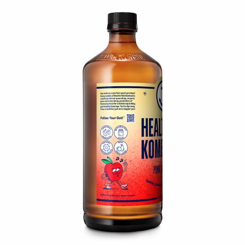 Health-Ade Pink Lady Apple Bubbly Probiotic Tea Perspective: right