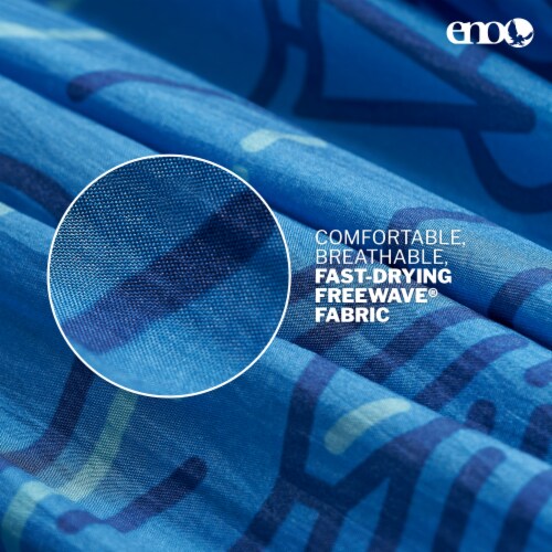 ENO DoubleNest Hammock - Lightweight, Portable, 1 To 2 Person Hammock For Camping Hiking Backpacking Travel A Festival Or The Beach Synthwave Sapphire