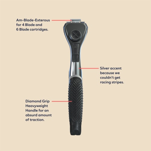 Dollar Shave Club Men's Razor Includes Handle Blade Cartridge and Blade Cartridge Perspective: right