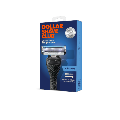 Dollar Shave Club Men's Razor 4-Blade Razor Starter Set Perspective: right