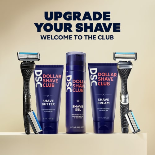 Dollar Shave Club Men's Razor Six-Blade Razor Refills Perspective: right