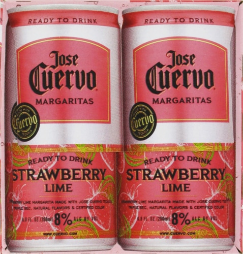 Jose Cuervo Strawberry Lime Margarita Ready to Drink Cocktail Perspective: right
