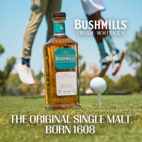 Bushmills 10 Year Irish Whiskey Perspective: right