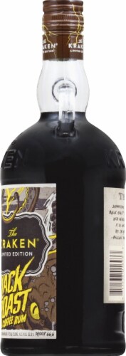 Kraken Rum Black Roast Coffee Flavored Dark Rum Perspective: right