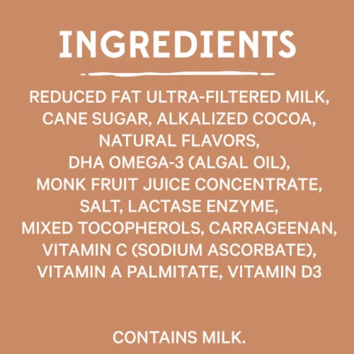 Fairlife Reduced Fat Chocolate Lactose Free & High-Protein With Dha Omega3 Ultra-Filtered Milk Perspective: right