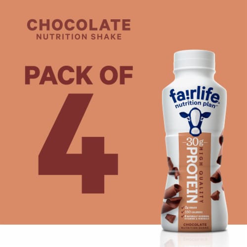 Fairlife Nutrition Plan Chocolate No Sugar Added High-Protein Vitamin-Enhanced Shake Perspective: right