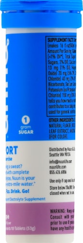 Nuun Sport Grape Electrolyte Supplement Water Enhancer Tablets Perspective: right