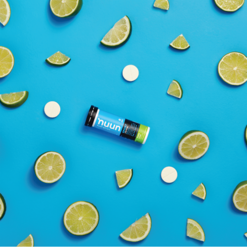 Nuun Hydration Sport + Caffeine Fresh Lime Effervescent Electrolyte Supplement Tablets Perspective: right