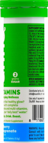 Nuun Hydration Blueberry Pomegranate Effervescent Vitamin Supplement Tablets Perspective: right