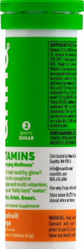 Nuun Hydration Grapefruit Orange Effervescent Vitamin Supplement Tablets Perspective: right