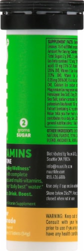 Nuun Hydration + Caffeine Ginger Lemonade Effervescent Vitamin Supplement Tablets Perspective: right