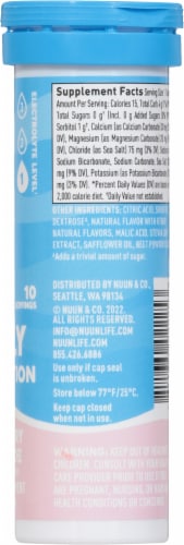Nuun® Daily Hydration Raspberry Lemonade Effervescent Tablets Perspective: right