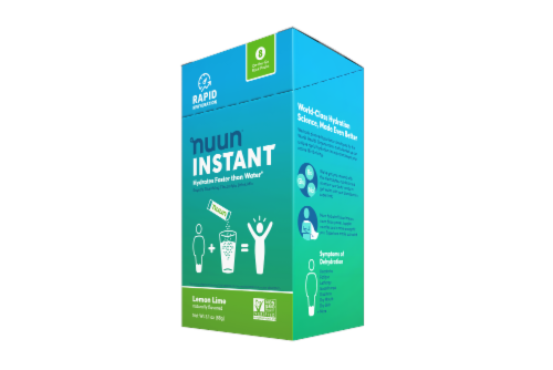 Nuun® Instant Lemon Lime Electrolyte Drink Mix Stick Packs Perspective: right