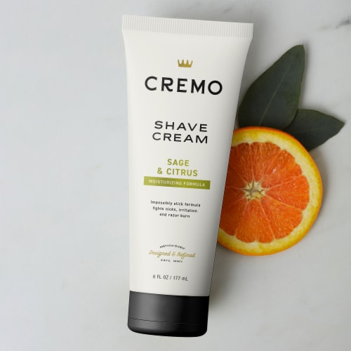 Cremo Moisturizing Shaving Cream for Men Sage & Citrus Scent Perspective: right