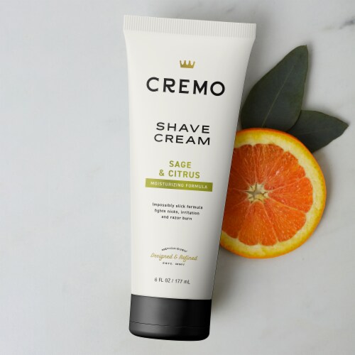 Cremo Moisturizing Shaving Cream for Men Sage & Citrus Scent Perspective: right