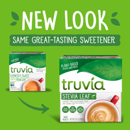 Truvia Original Calorie-Free Sweetener from the Stevia Leaf Packets Perspective: right