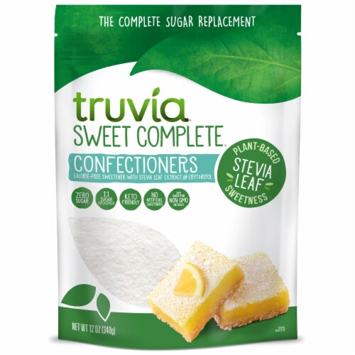 Truvia Sweet Complete Confectioners Calorie-Free Sweetener with the Stevia Leaf, 12 oz Bag Perspective: right