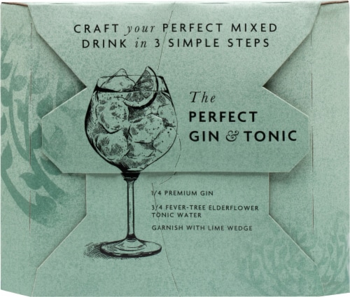 Fever Tree Elderflower Tonic Water Cans Perspective: right