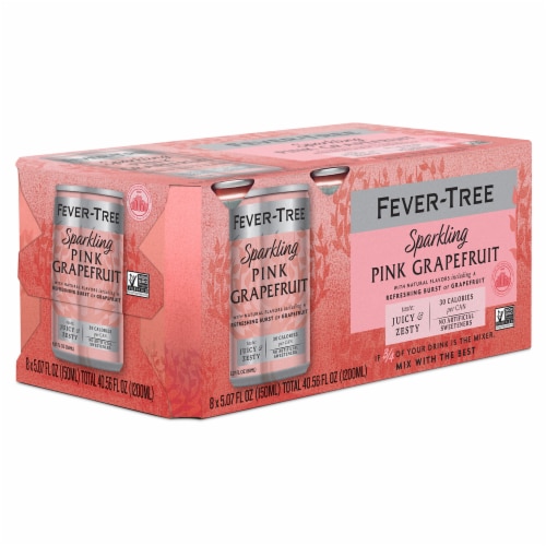 Fever-Tree Sparkling Pink Grapefruit Soda Cans Perspective: right
