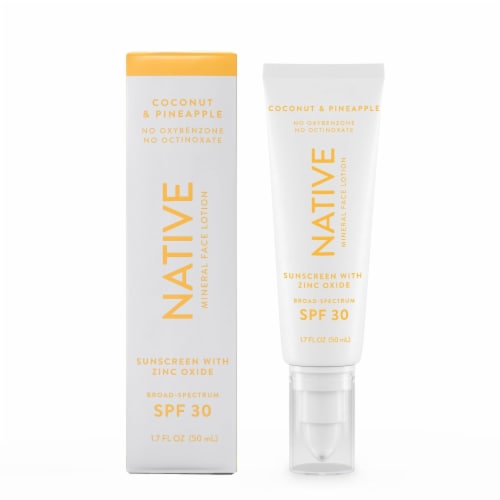Native Facial Moisturizer with Coconut & Pineapple Mineral with SPF 30 Perspective: right