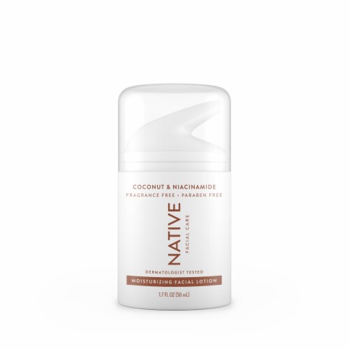 Native Moisturizing Facial Moisturizer with Coconut & Vanilla Vitamin B3 Perspective: right
