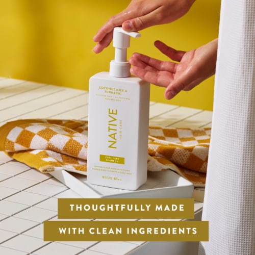 Native Curl Care Shampoo with Coconut Milk and Turmeric, Sulfate Free for Women and Men Perspective: right