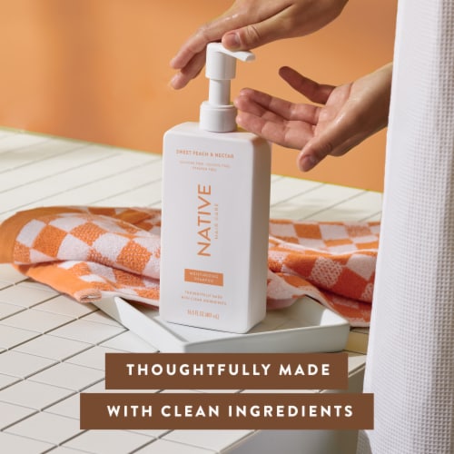 Native Moisturizing Shampoo with Sweet Peach and Nectar, Sulfate Free for Women and Men Perspective: right