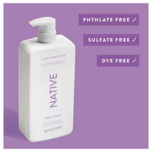 Native Body Wash Pump with Lilac & White Tea Perspective: right