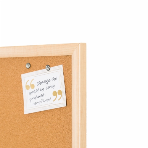 U Brands Cork Birch Bulletin Board Perspective: right