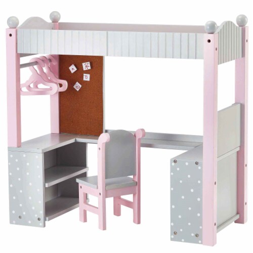 Olivia's Little World Polka Dots Princess Double Bunk Desk for 18 Dolls ...