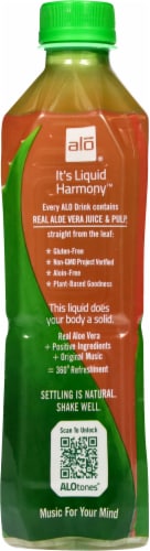 Alo® Comfort® Watermelon and Peach Flavor Aloe Vera Juice Drink Perspective: right