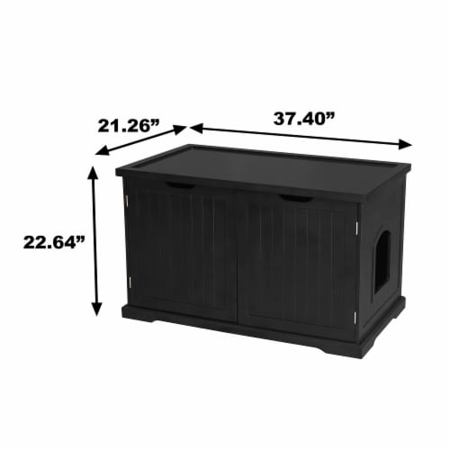 Merry products cat washroom bench sales decorative litter box cover & storage