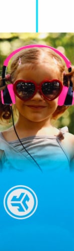 JLab Audio JBuddies Kids Folding Headphones - Black/Pink Perspective: right