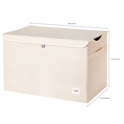 3 Sprouts Kids Toy Chest - Storage Trunk for Boys and Girls Room - Hippo Perspective: right