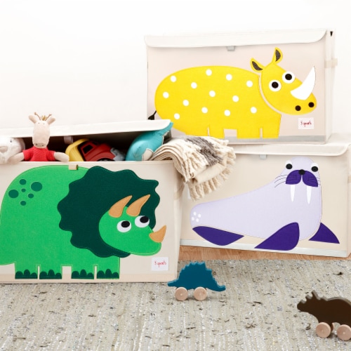 3 Sprouts Kids Toy Chest - Storage Trunk for Boys and Girls Room, Walrus Perspective: right