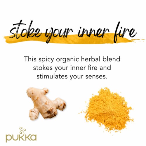 Pukka Tumeric Glow Tea Organic Herbal Tea Perspective: right