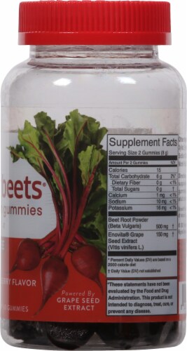 Superbeets® Sugar Free Circulation Pomegranate Berry Vegan Gummies Perspective: right