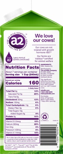 A2 Milk™ Grass Fed Whole Milk Perspective: right