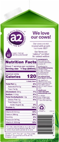 A2 Milk™ Grass Fed 2% Reduced Fat Milk Perspective: right