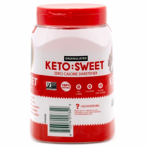 Keto:Sweet Granulated Sugar Alternative Zero Calorie Sweetener Perspective: right