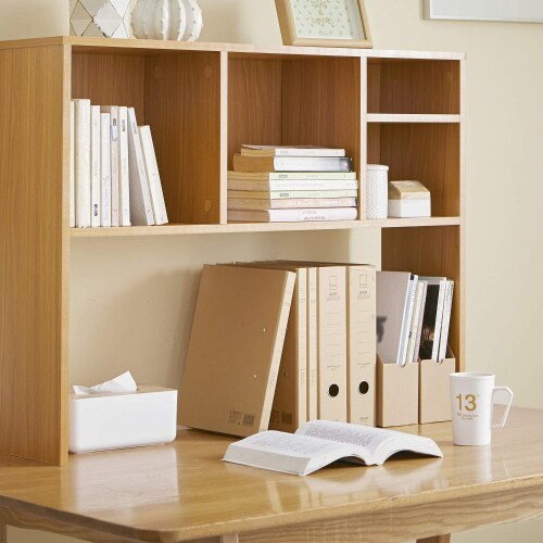 The Cube Dorm Desk Bookshelf Beech Natural Wood 1 Bookshelf
