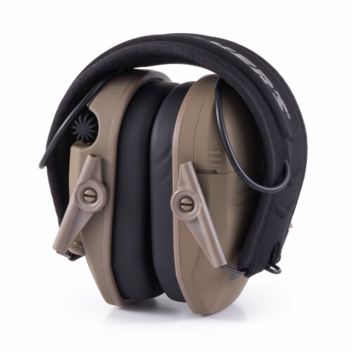 Walker's Razor Slim Shooter Electronic Folding Hearing Protection Earmuff, Earth Perspective: right